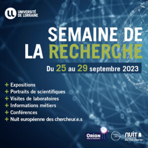 Semaine de la Recherche - édition septembre 2023